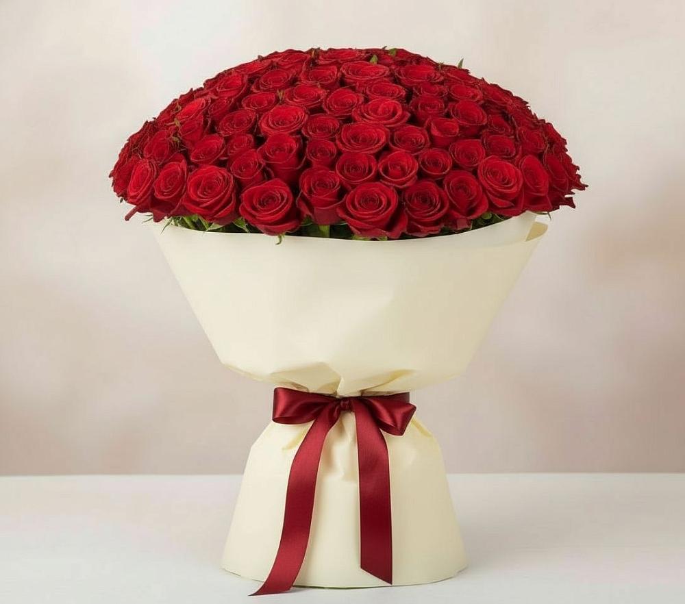 Букет 101 Красная роза Милано в Марьиных Колодцах