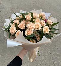 Букет Кремовые розы Латте в Марьиных Колодцах