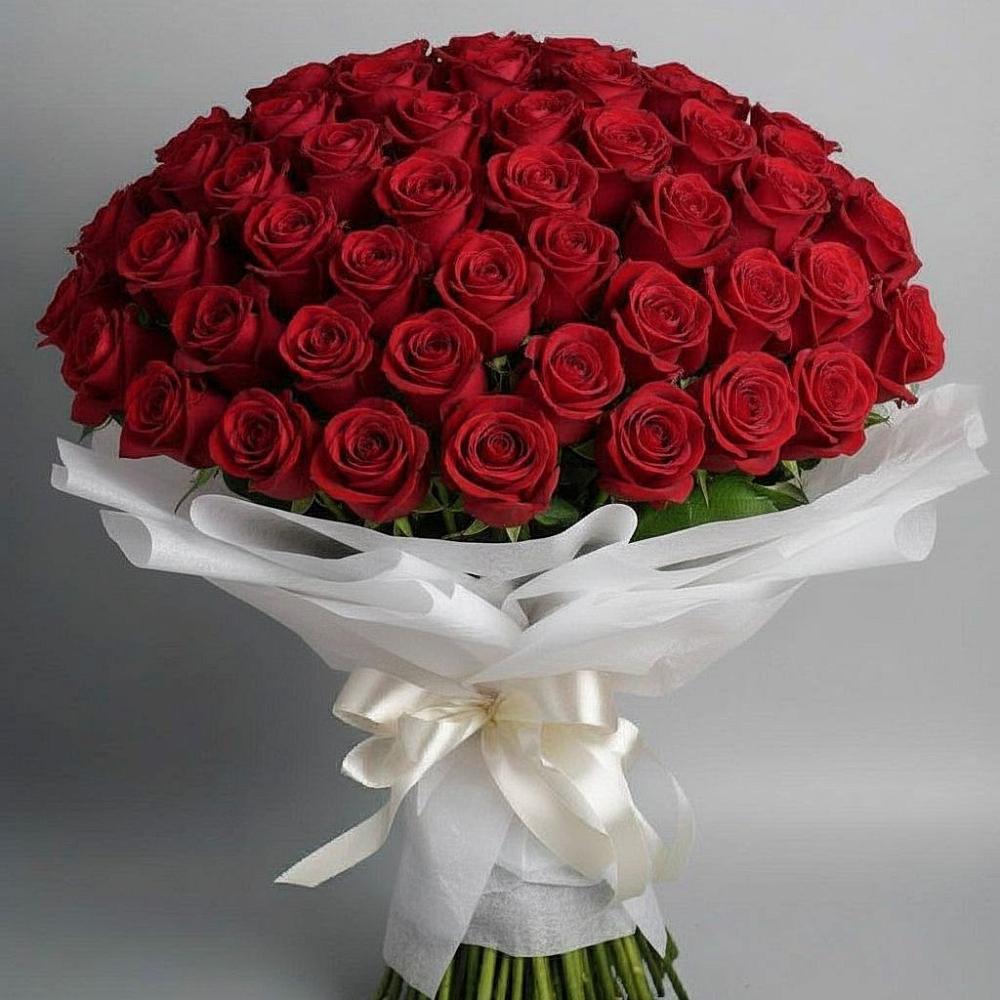 Букет 101 Красная роза Блэк Мэджик в Марьиных Колодцах