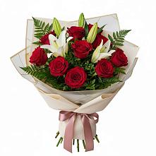 Букет цветов из:  Лилии и Розы в Марьиных Колодцах