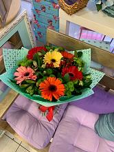 Букет цветов из:  Герберы, Хризантемы и Альстромерии #REPLACE_PRED# Марьиных Колодцах