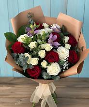 Букет цветов из:  Розы и Альстромерии в Марьиных Колодцах