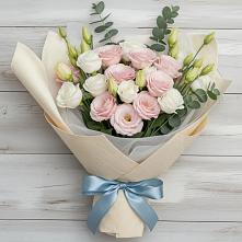 Букет цветов из:  Лизиантусы #REPLACE_PRED# Марьиных Колодцах