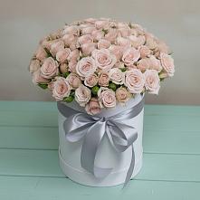 Цветочная композиция из Розы в шляпной коробке в Марьиных Колодцах