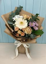 Букет цветов из:  Герберы и Хризантемы в Марьиных Колодцах