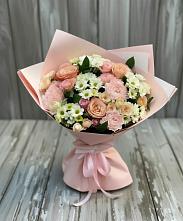 Букет цветов из:  Гвоздики, Розы и Хризантемы в Марьиных Колодцах