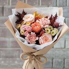 Букет цветов из:  Гвоздики, Хризантемы и Розы в Марьиных Колодцах