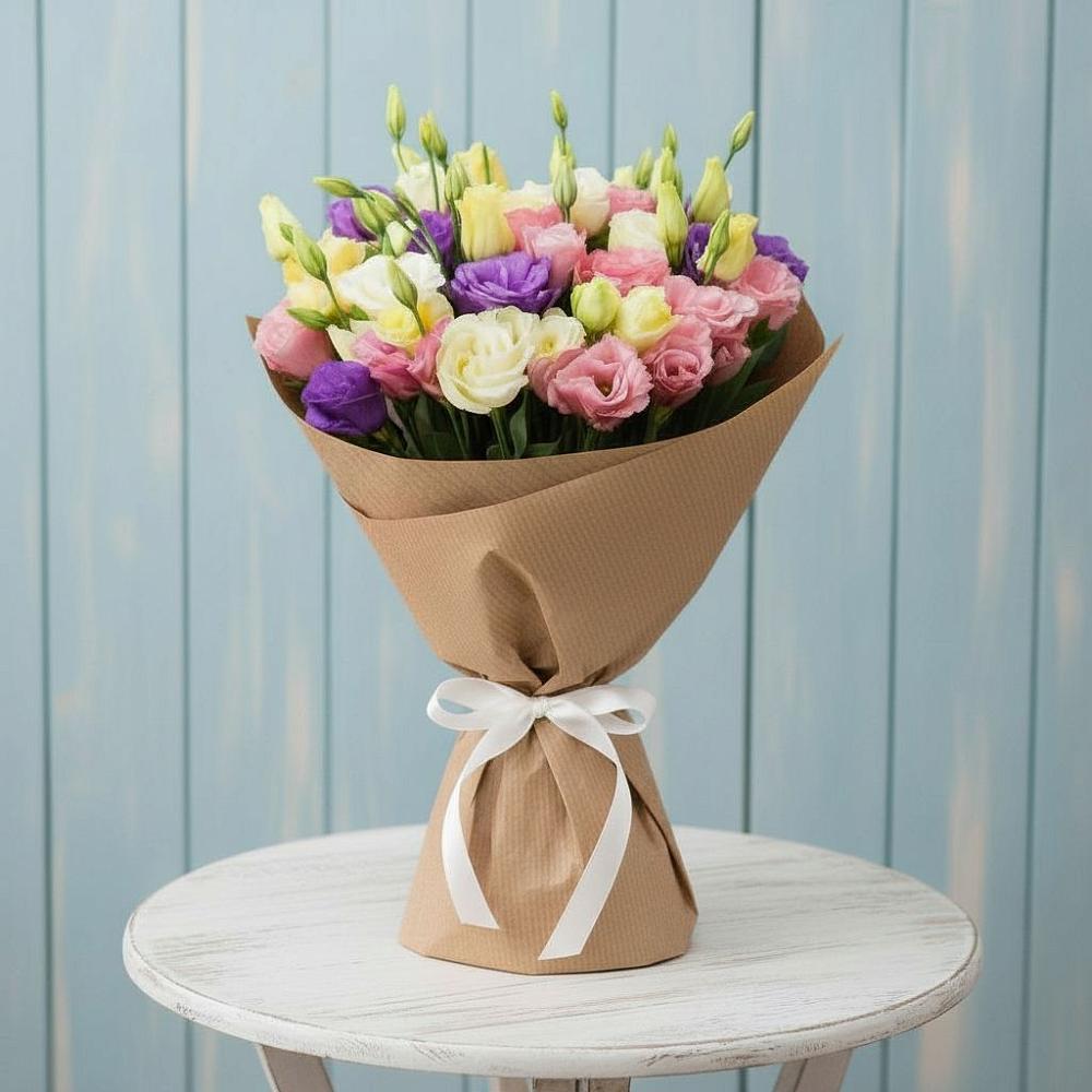 Букет цветов из: Лизиантусы в Марьиных Колодцах