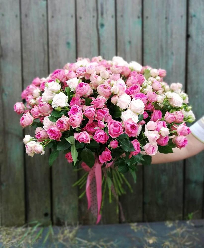 Букет Розовые кустовые розы Натали и Лав Лидия в Марьиных Колодцах