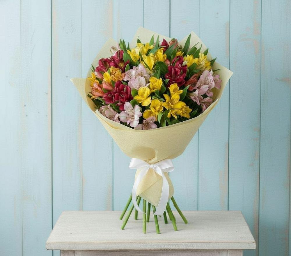 Букет цветов из: Альстромерии в Марьиных Колодцах