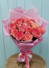 Букет 15 Розовых роз Равель в Марьиных Колодцах