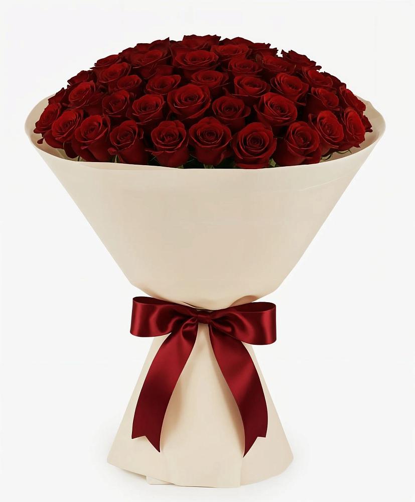 Букет 101 Бордовая роза Блэк Бакарра в Марьиных Колодцах