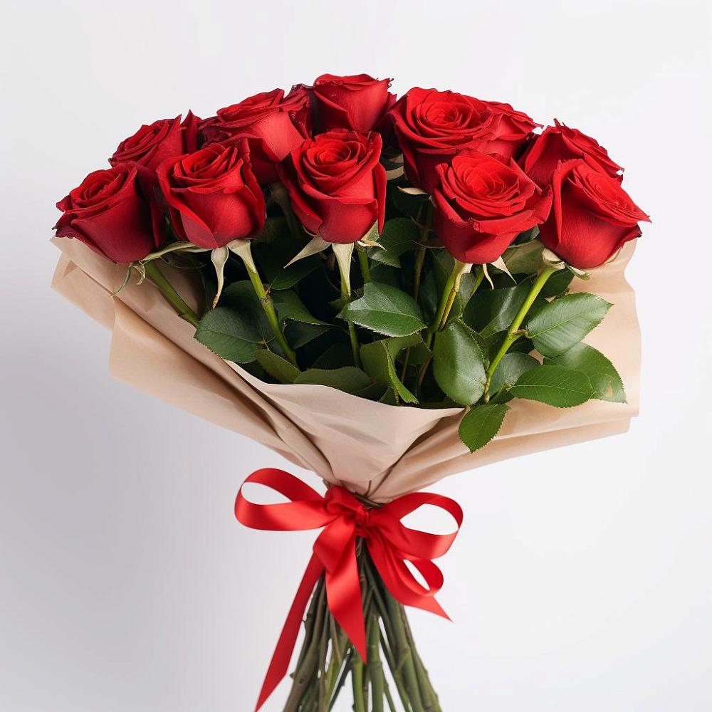 Букет 11 Красных роз Эдлесс Лав в Марьиных Колодцах